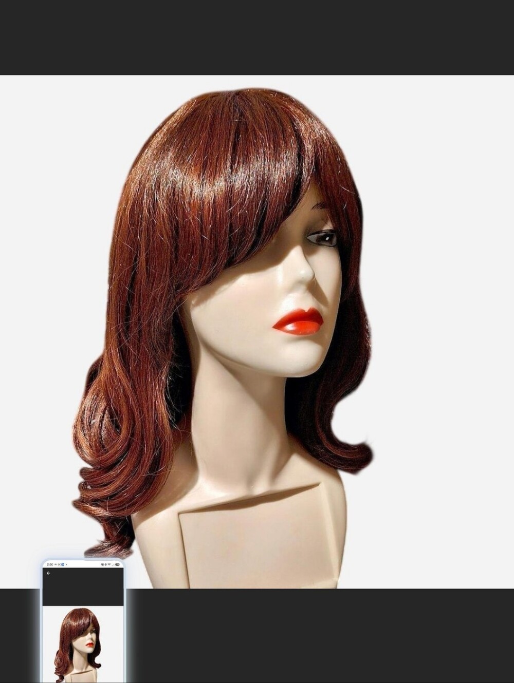 Bangs Wig in Rich Auburn - Unbranded